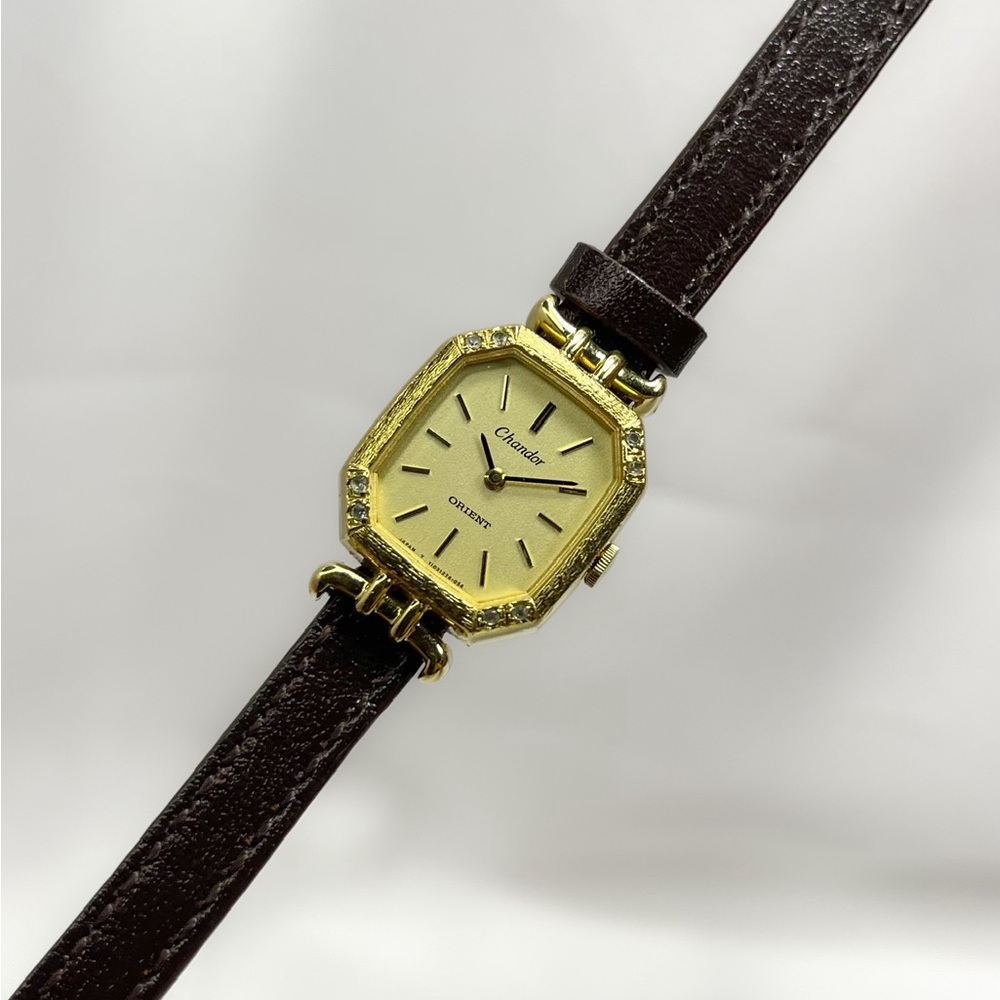 Gold and Brown Watch